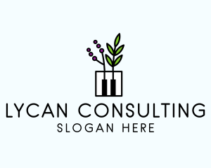 Botanical Piano Garden logo design