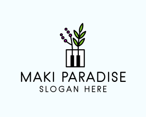 Botanical Piano Garden logo design