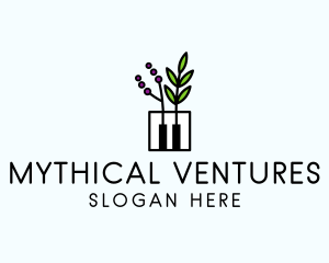 Botanical Piano Garden logo design