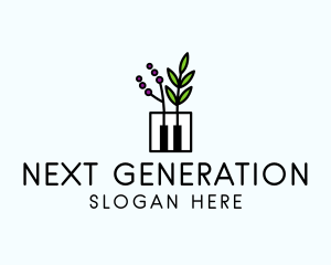 Botanical Piano Garden logo design