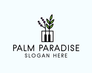 Botanical Piano Garden logo design