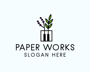 Botanical Piano Garden logo design