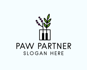 Botanical Piano Garden logo design