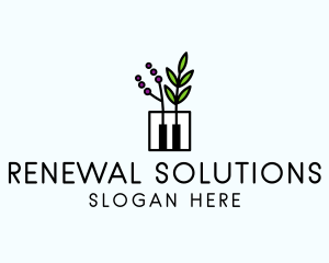 Botanical Piano Garden logo design