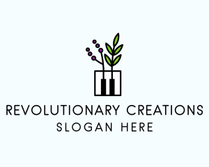 Botanical Piano Garden logo design