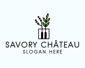 Botanical Piano Garden logo design