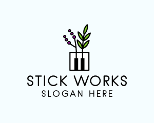 Botanical Piano Garden logo design