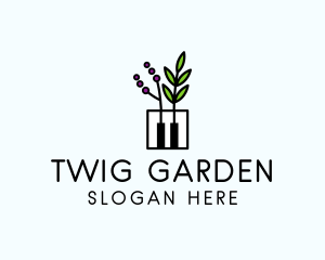 Botanical Piano Garden logo design