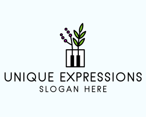 Botanical Piano Garden logo design