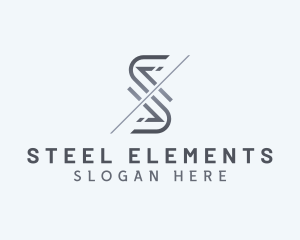 Steel Fabrication Metalworks Letter S logo
