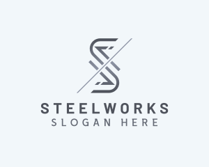 Steel Fabrication Metalworks Letter S logo