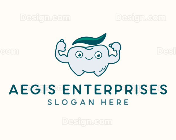 Strong Toothpaste Tooth Logo