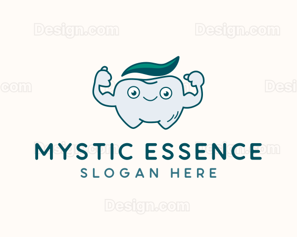 Strong Toothpaste Tooth Logo