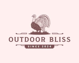 Thanksgiving Turkey Poultry logo design