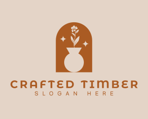 Bohemian Flower Pot logo design