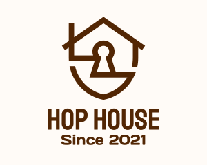 Keyhole House Shield logo design