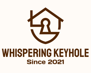 Keyhole House Shield logo design