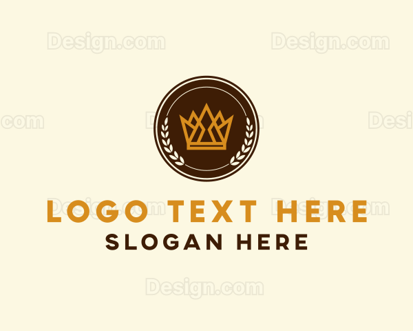 Wreath Crown Badge Logo