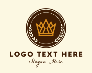 Wreath Crown Badge logo