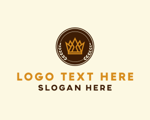 Wreath Crown Badge logo