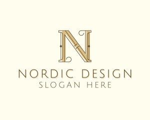 Styling Salon Letter N logo design