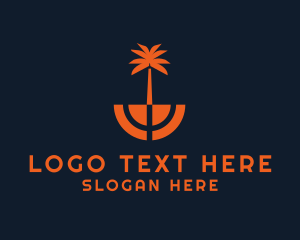 Tropical Coconut Tree logo