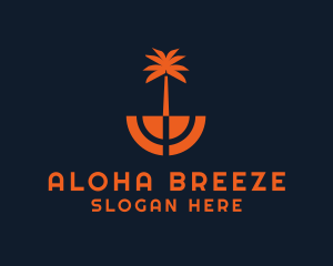 Tropical Coconut Tree logo