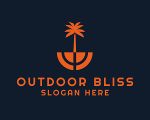 Tropical Coconut Tree logo design