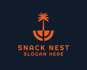 Tropical Coconut Tree logo design