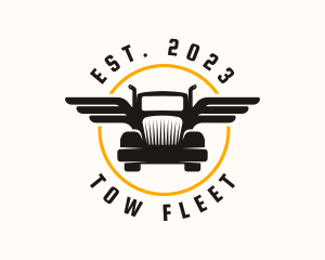 Truck Wings Transport logo design