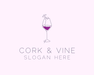 Wine Cocktail Bar logo design