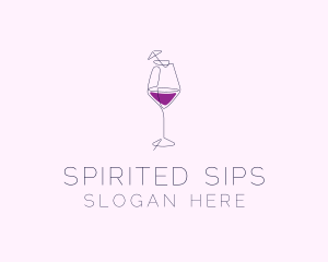 Wine Cocktail Bar logo design