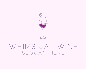 Wine Cocktail Bar logo design