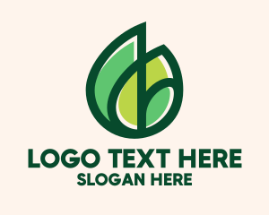 Organic Green Leaves  logo