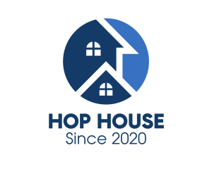 Blue Apartment House logo design