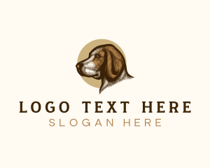 Pet Retriever Portrait logo