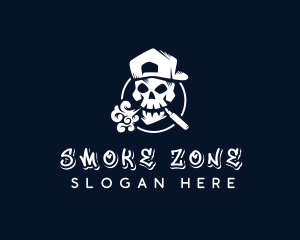 Skull Vape Smoke logo design