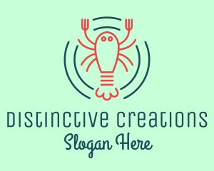 Seafood Lobster Plate logo design