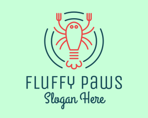 Seafood Lobster Plate logo design