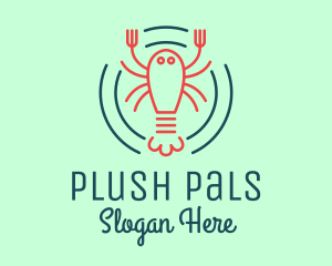 Seafood Lobster Plate logo design