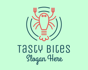 Seafood Lobster Plate logo design