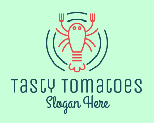 Seafood Lobster Plate logo design