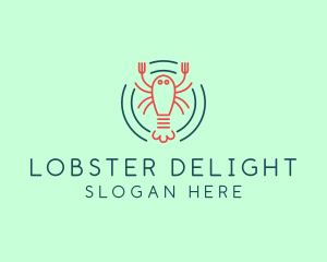 Seafood Lobster Plate logo design