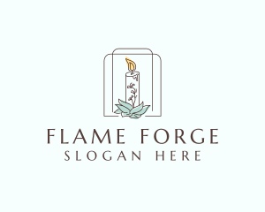 Scented Floral Candle  logo design