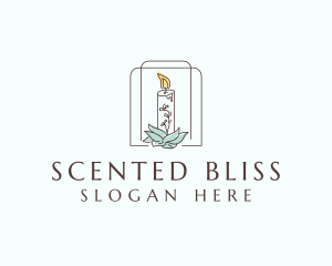 Scented Floral Candle  logo design