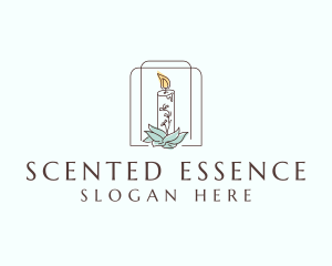 Scented Floral Candle  logo design