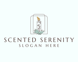 Scented Floral Candle  logo design