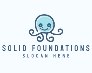 Happy Aquatic Jellyfish Logo