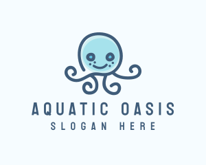 Happy Aquatic Jellyfish logo design