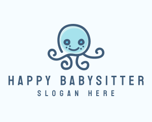 Happy Aquatic Jellyfish logo design